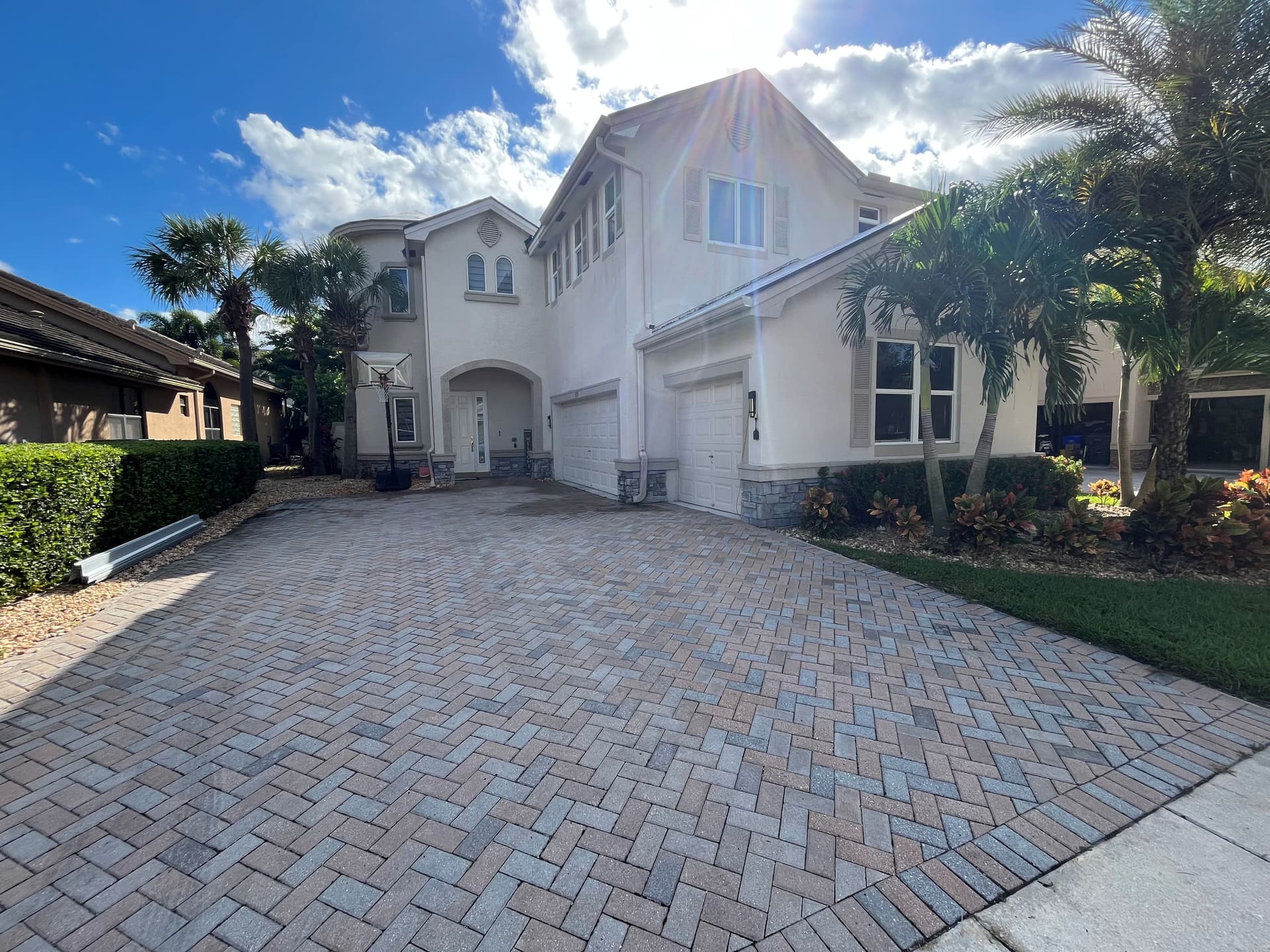 Gallery photos for Exterior Window and Door Cleaning at a Wellington FL Two-Story Home: Image #1
