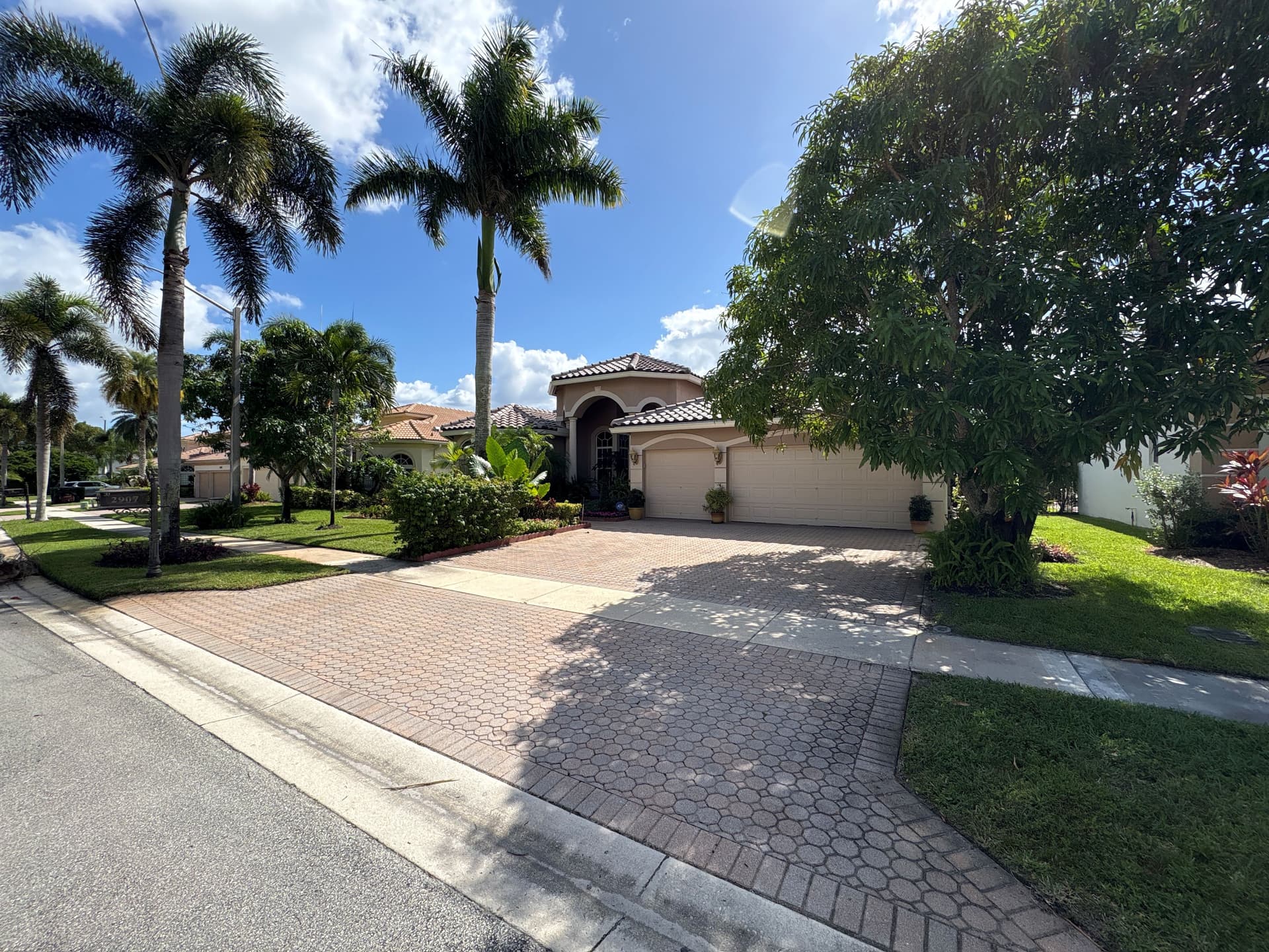Exterior Window Cleaning on a Mediterranean Home in Royal Palm Beach image